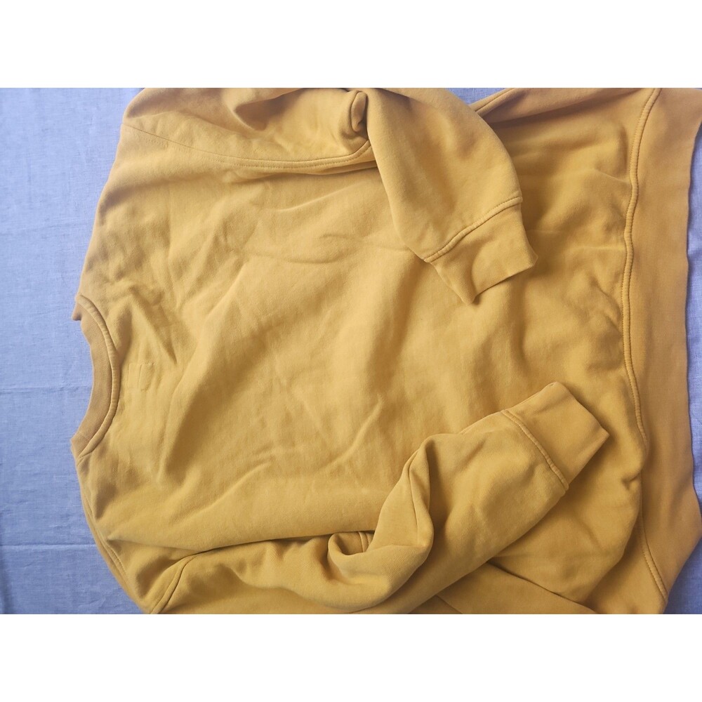 Levi's Men's XXL Yellow Crew Neck Fleece Relaxed Fit Logo Pullover Sweatshirt - Picture 10 of 11